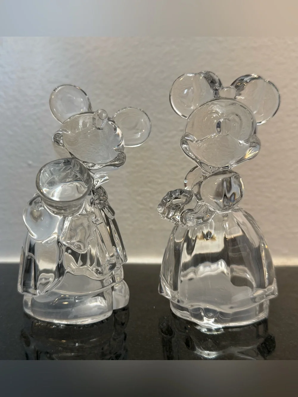 Disney Lenox Crystal Mickey & Minnie  - Home Accent/salt n pepper shaker